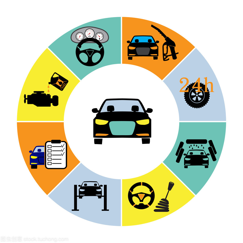 汽車服務(wù)維修圖標(biāo)